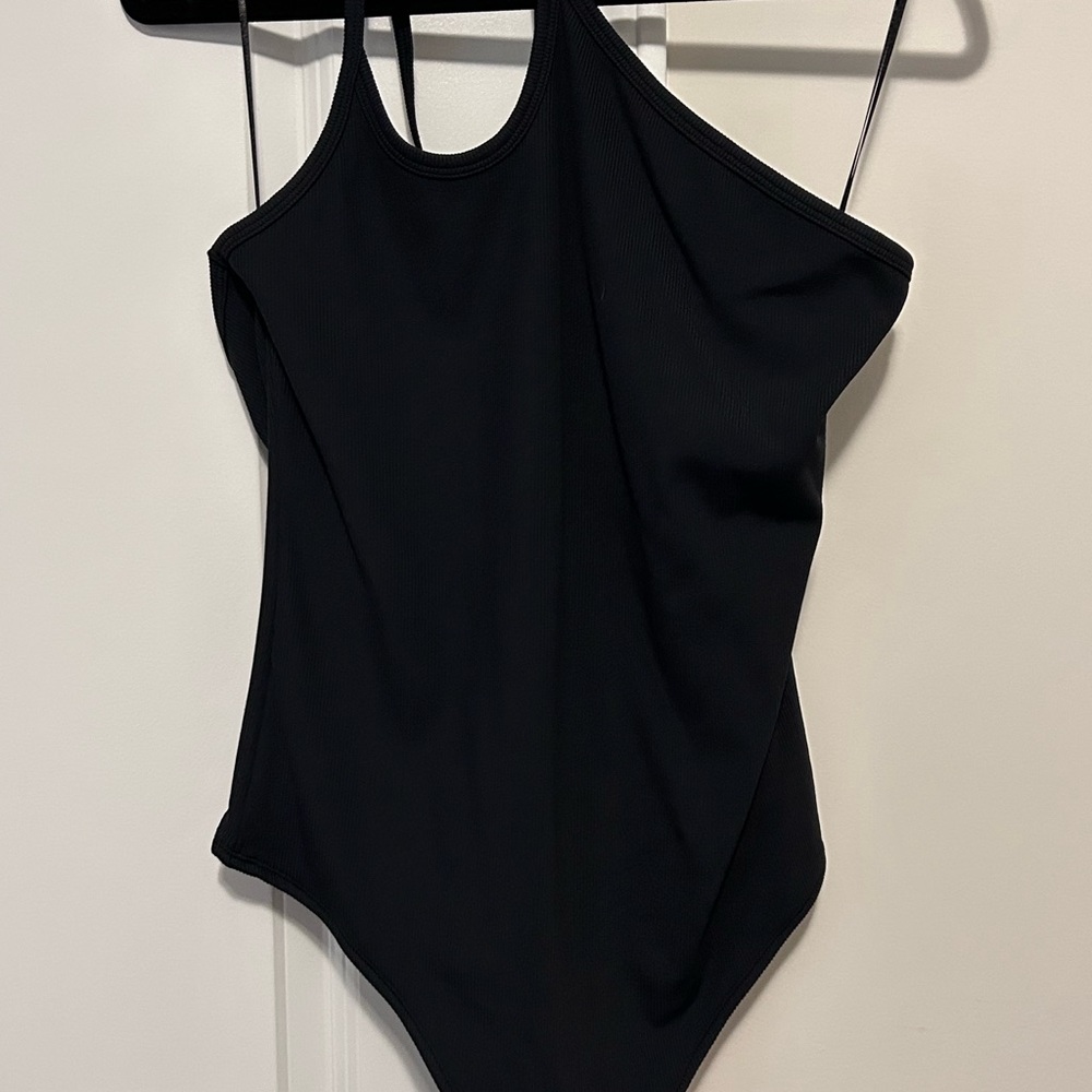 Abercrombie & Fitch Black Asymmetrical Bodysuit